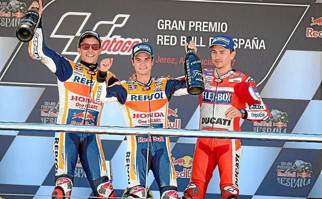 Pedrosa aguanta la presión de Márquez