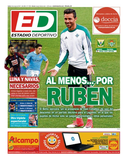 La portada del lunes de ESTADIO Deportivo