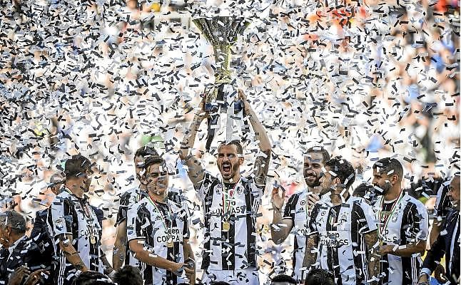 El Juventus superó las marcas de Madrid y Bayern con su sexto título seguido