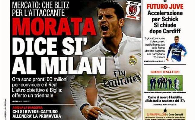 Gazzetta: Morata dice "sí" al Milan