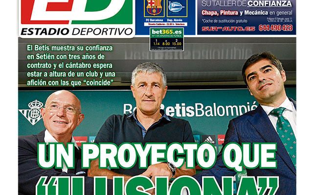 La portada de este sábado de ESTADIO Deportivo