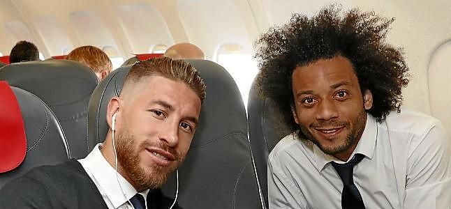 El Real Madrid ya está en Cardiff tras un vuelo de dos horas