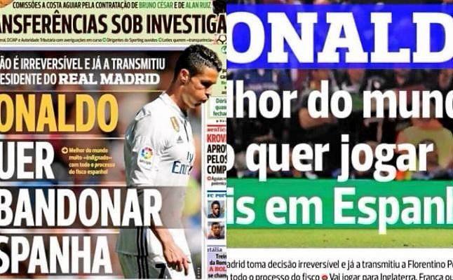 Cristiano Ronaldo quiere salir del Madrid y abandonar España