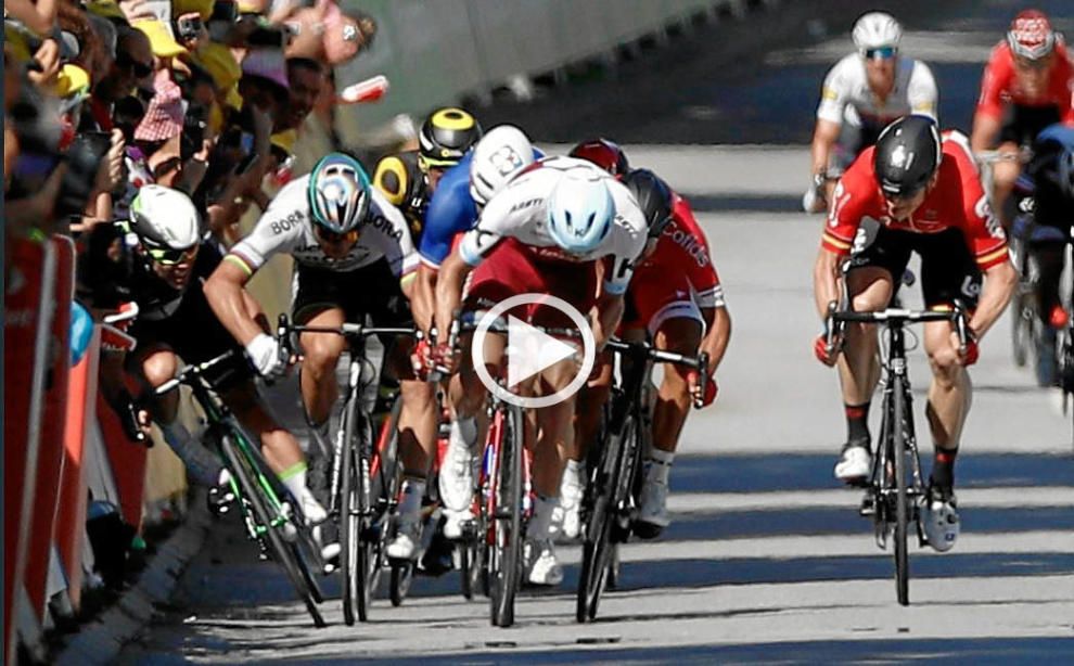Sagan descalificado del Tour tras derribar a Cavendish