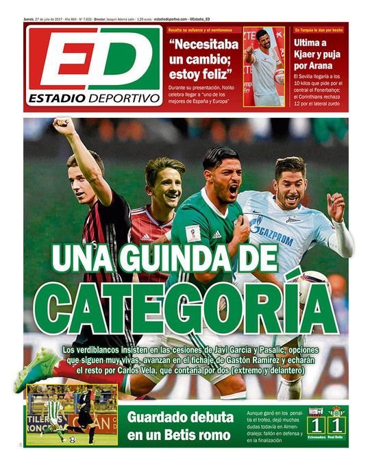 La portada del jueves de ESTADIO Deportivo