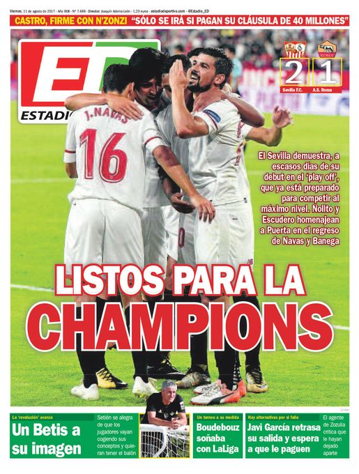 La portada de ESTADIO Deportivo del viernes