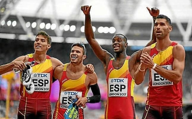El 4x400 logra la quinta plaza y el récord de España