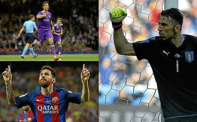 Buffon, Messi y Cristiano candidatos a mejor jugador de la UEFA