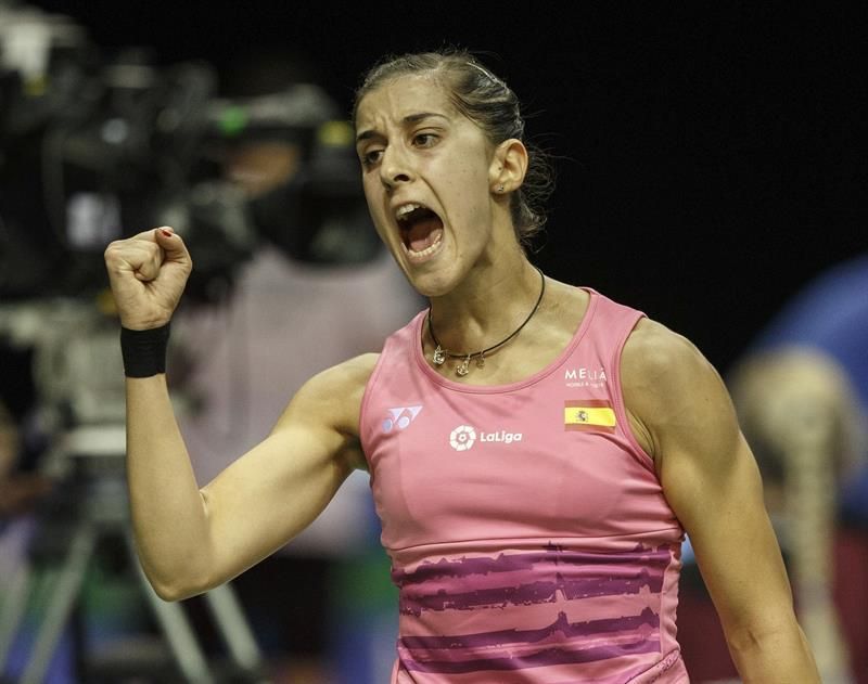 Carolina Marín, "contenta" tras el pase a cuartos de final