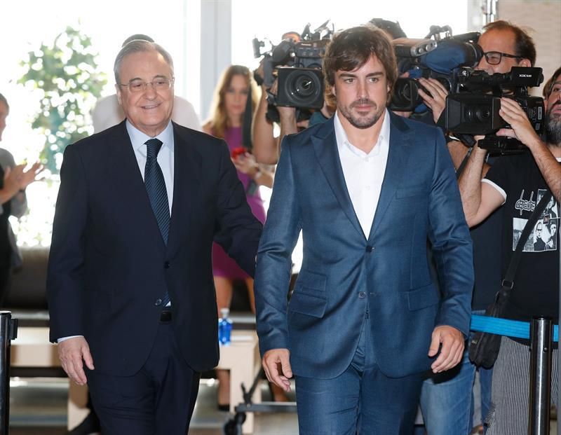 Florentino: "Fernando Alonso es un genio que representa los valores del club"