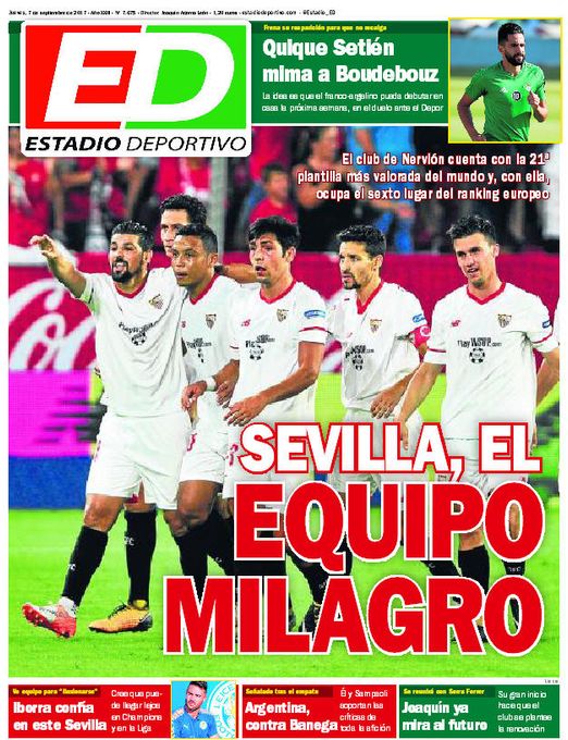 La portada de ESTADIO de este jueves