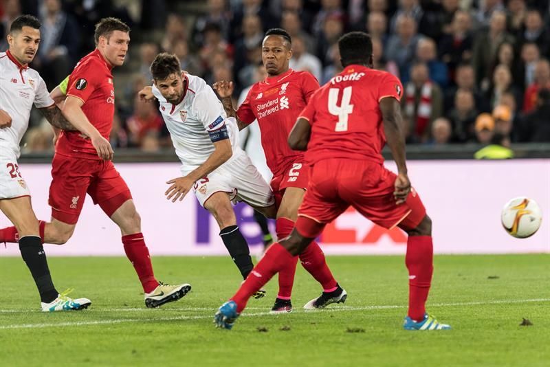 El Sevilla nunca ganó en Inglaterra pero sí al Liverpool