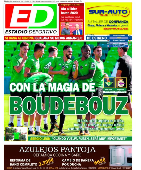 La portada del sábado de ESTADIO Deportivo