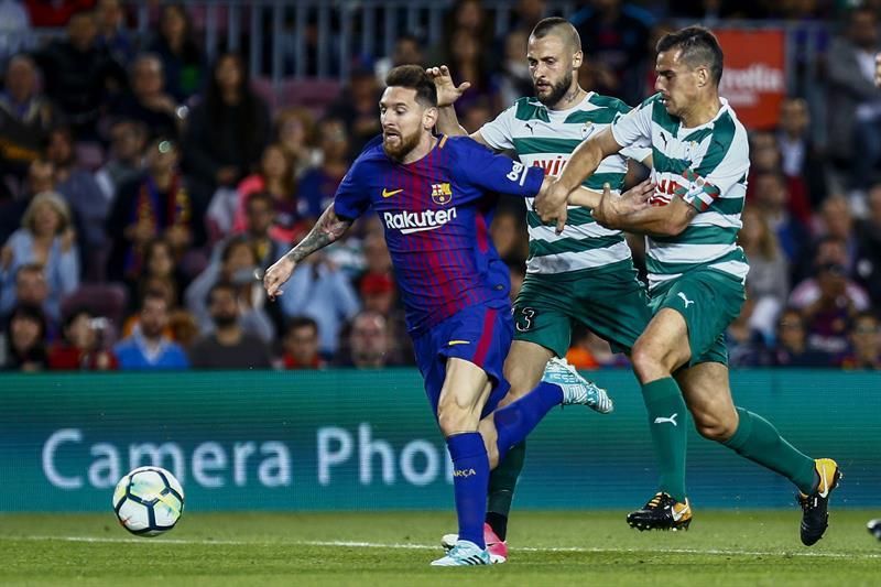 6-1. El Barça, con un póquer de Messi, se desmelena tras el descanso