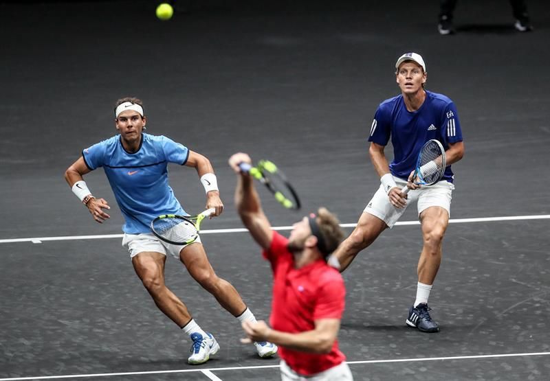 Kyrgios y Sock ganan a Nadal y Berdych en dobles de la Copa Laver en Praga