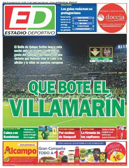La portada hoy lunes 25 de septiembre de ESTADIO Deportivo