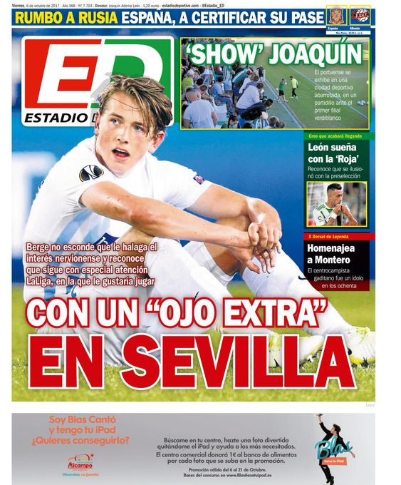 La portada de ESTADIO Deportivo de este viernes