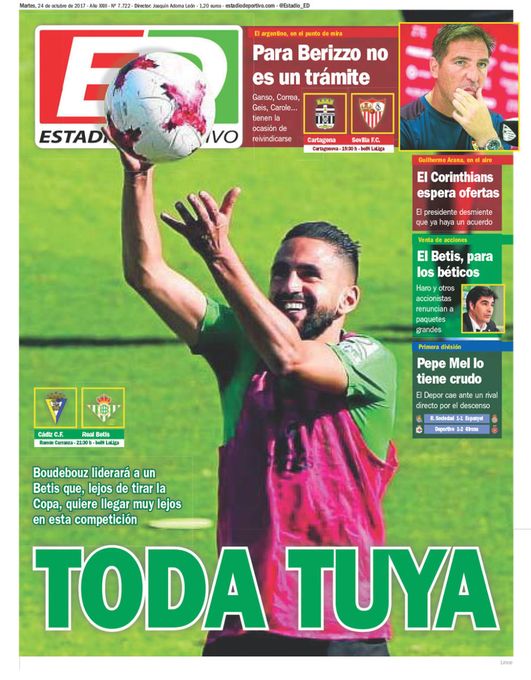La portada de ESTADIO Deportivo de este martes