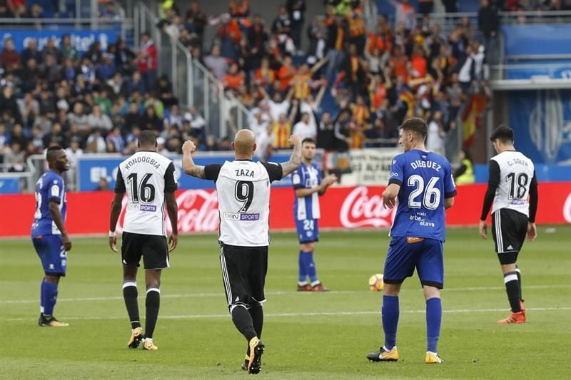 1-2. Zaza y Rodrigo confirman las aspiraciones del Valencia
