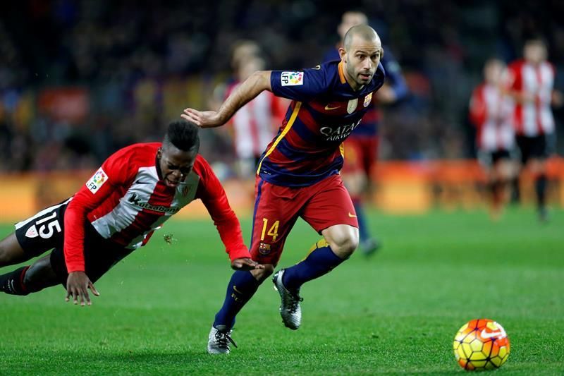 El Barça aterriza en Bilbao sin Mascherano, baja por un proceso febril