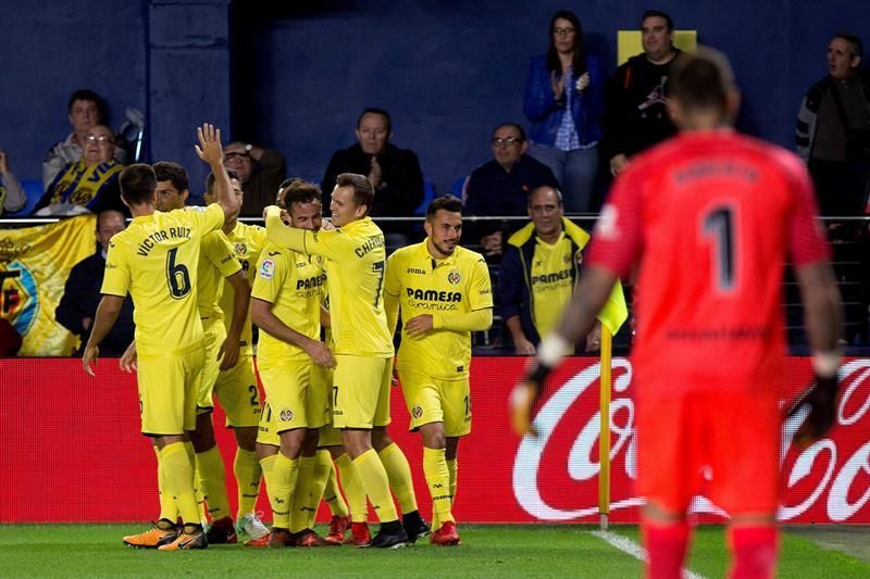 2-0. Sansone rescató al Villarreal ante un Málaga que no despega
