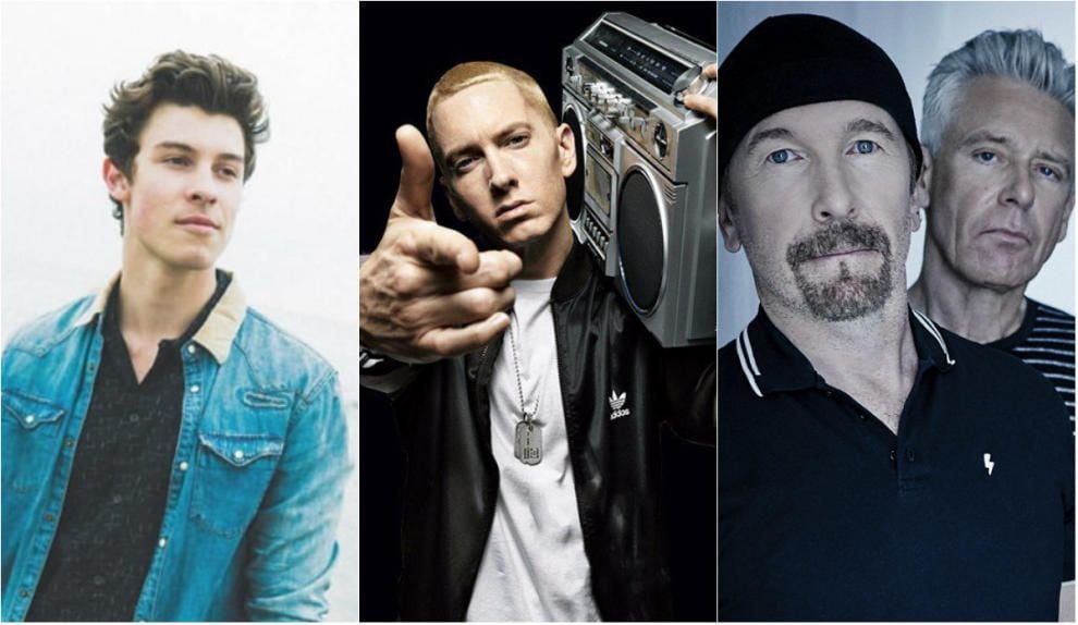 Shawn Mendes, Eminem y U2, entre los ganadores de los MTV EMAs