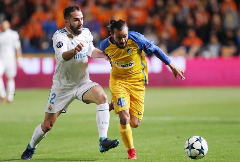 La UEFA abre expediente a Carvajal por provocar la amarilla ante el Apoel