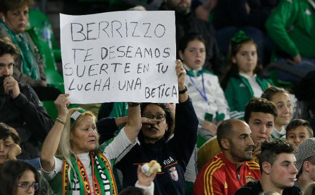 Mensaje de ánimo a Berizzo en el Villamarín