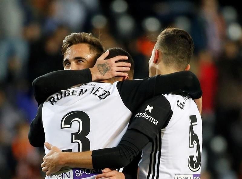 El Valencia acabó el partido de Copa con una alineación de 22,6 años de media