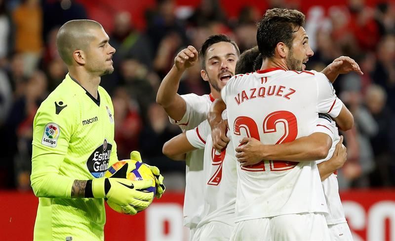 2-0. El Sevilla aprieta para meterse en puestos 'Champions'