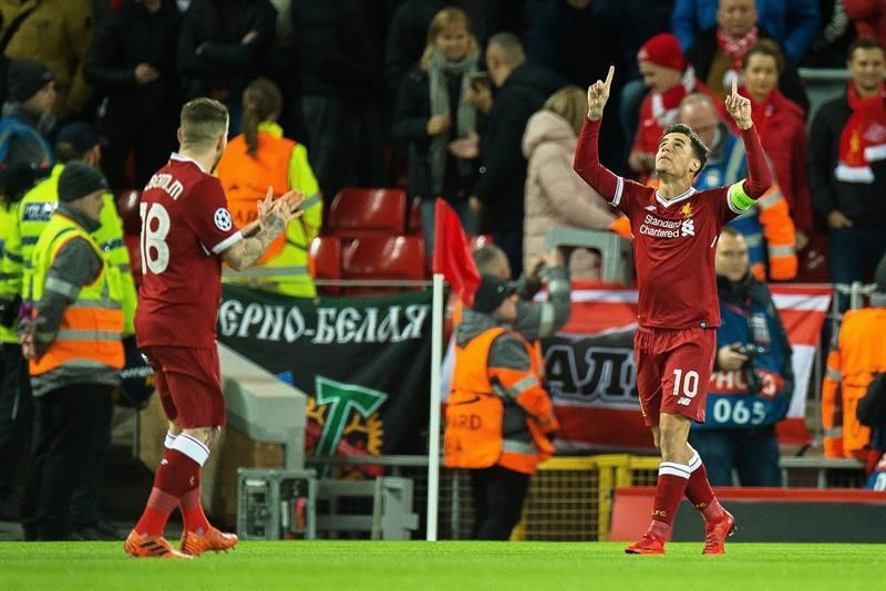7-0. El Liverpool logra el quinto billete inglés para octavos con una goleada