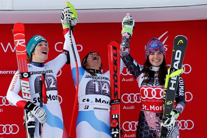 La suiza Flury gana el supergigante de Saint-Moritz