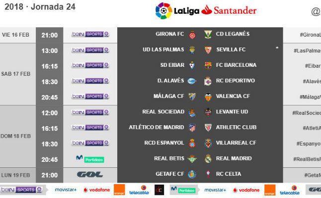 Horarios del Las Palmas-Sevilla y el Betis-Real Madrid