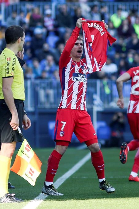 Griezmann festejó su gol homenajeando a Nacho Barberá