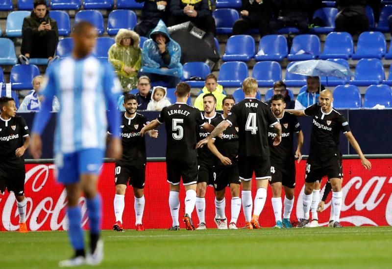 0-1. El Sevilla gana como quiere a un Málaga sin recursos y casi en Segunda
