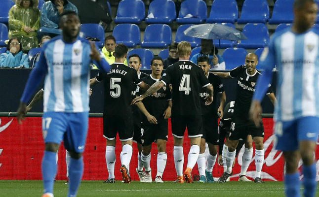 Málaga CF 0-1 Sevilla FC: Oxígeno para que el herido respire
