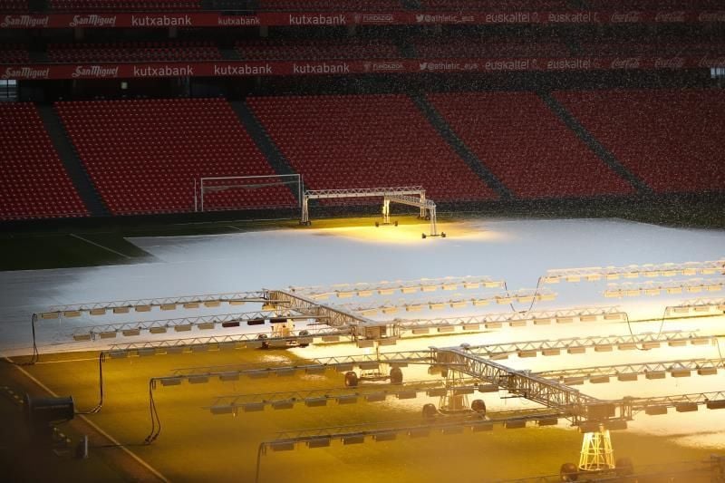 San Mamés amanece nevado pero el Athletic-Valencia de esta noche se mantiene