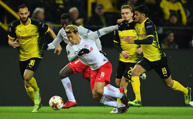 Ojeadores del Milan, el Tottenham, el Chelsea, el United o el Villarreal, en el Salzburgo-Dortmund