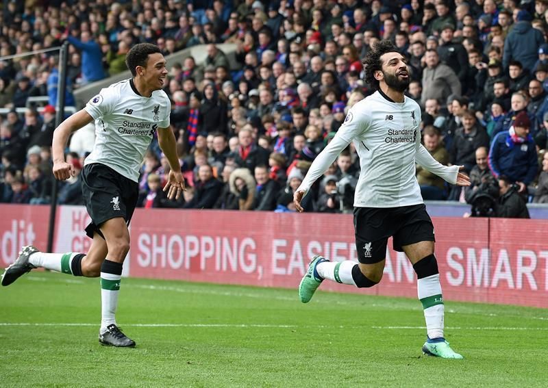 Salah remonta en Crystal Palace y coloca segundo al Liverpool