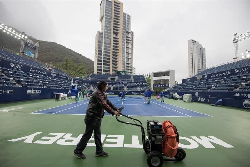 Suspenden por lluvia la tercera jornada del Abierto de Tenis de Monterrey