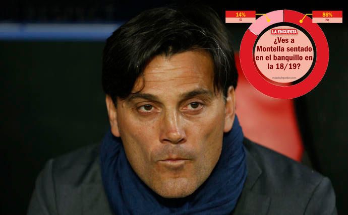La afición no le ve futuro a Montella en el Sevilla