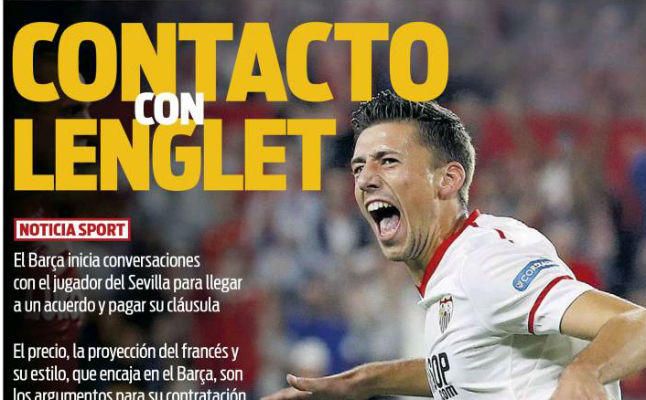Sport: Contacto Barça-Lenglet