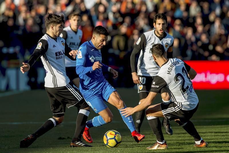 El Valencia, a por la Champions ante Getafe que quiere acercarse a Europa