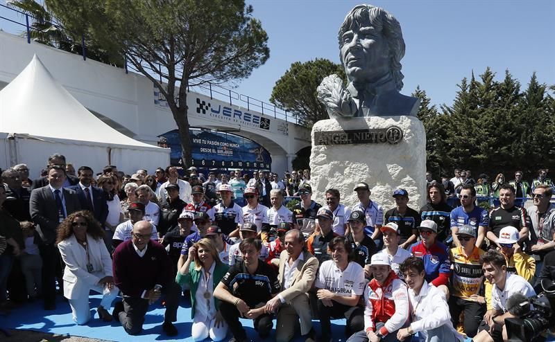 Un busto del campeonísimo preside el ya Circuito de Jerez-Ángel Nieto