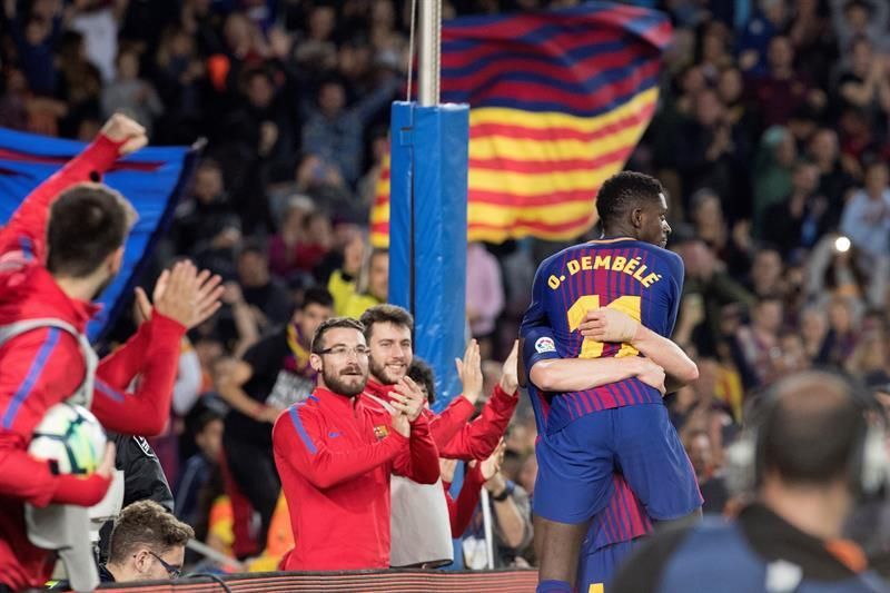 5-1: El Barcelona, con un gran Dembélé, resuelve en la primera mitad