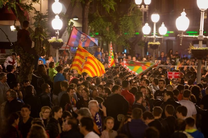 El Ayuntamiento de Huesca celebra el ascenso del equipo de la ciudad