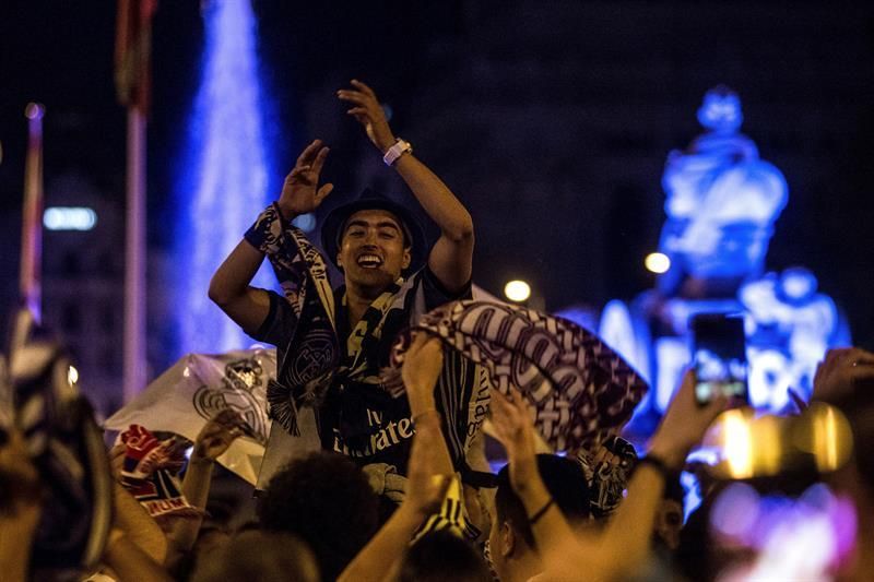 La celebración madridista en Cibeles sin incidentes destacables