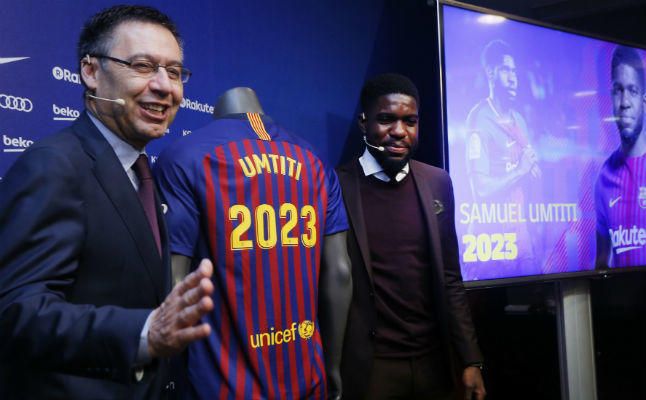 Umtiti piropea a Lenglet