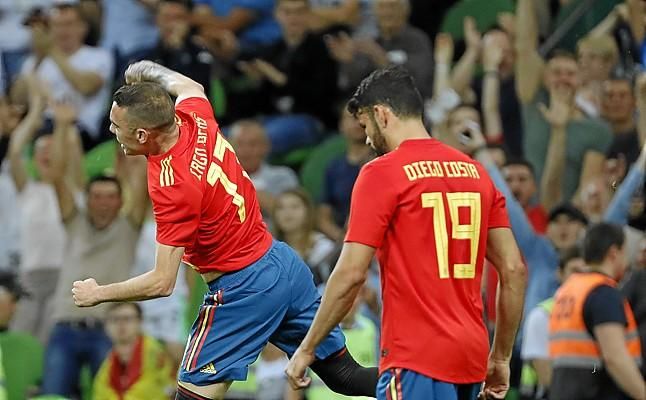 1-0: Aspas saca del atasco a España