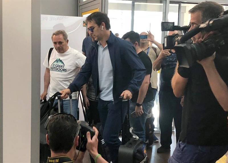 Lopetegui llega a España para su presentación como entrenador del Real Madrid